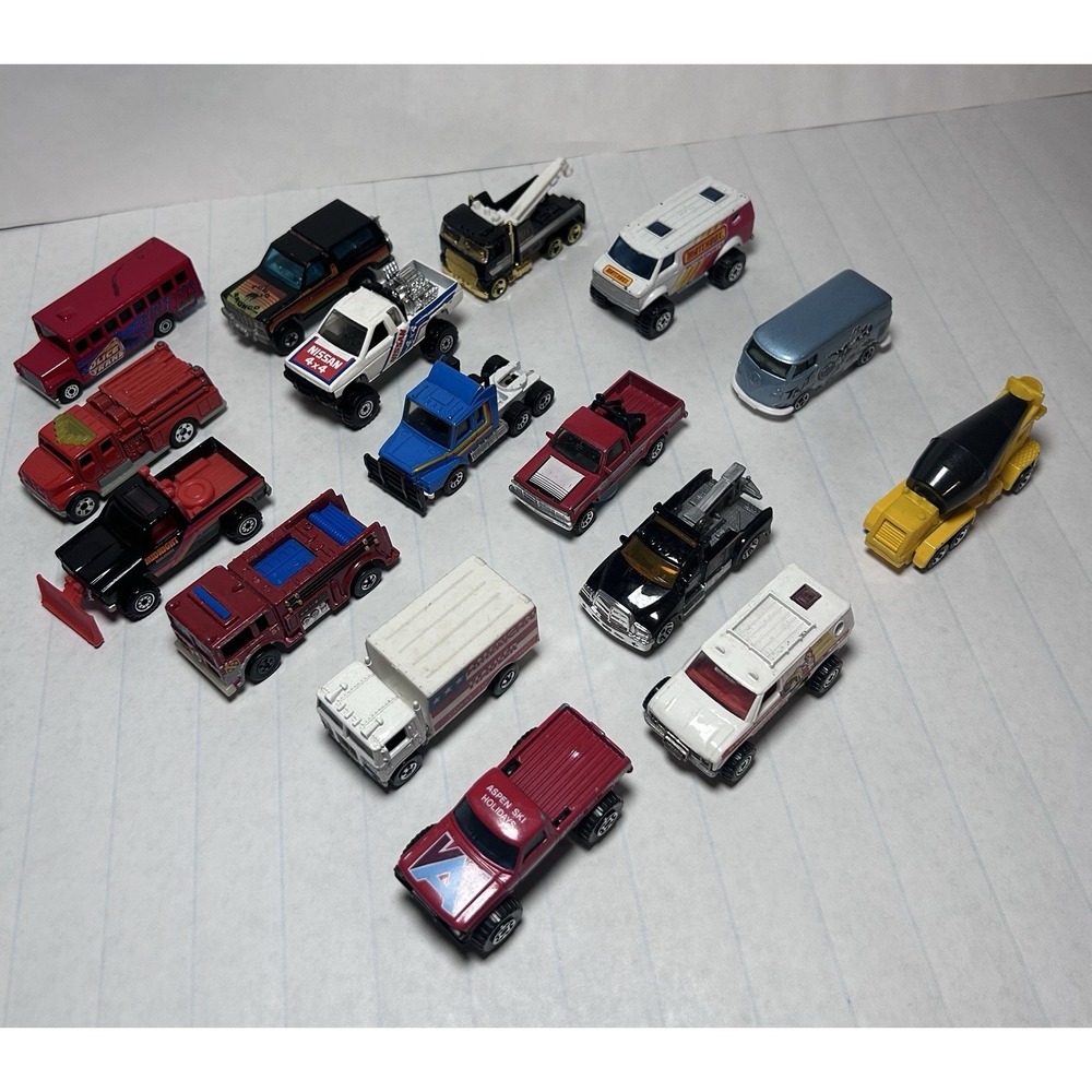 Lot of 16 Vintage Hot Wheels & Matchbox Cars & Trucks One Rare Great Condition